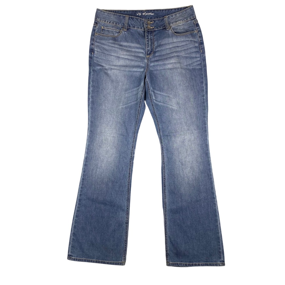 Victoria's Secret London Jean VS Hipster Bootcut Jeans Womens 14 Long Blue Wash